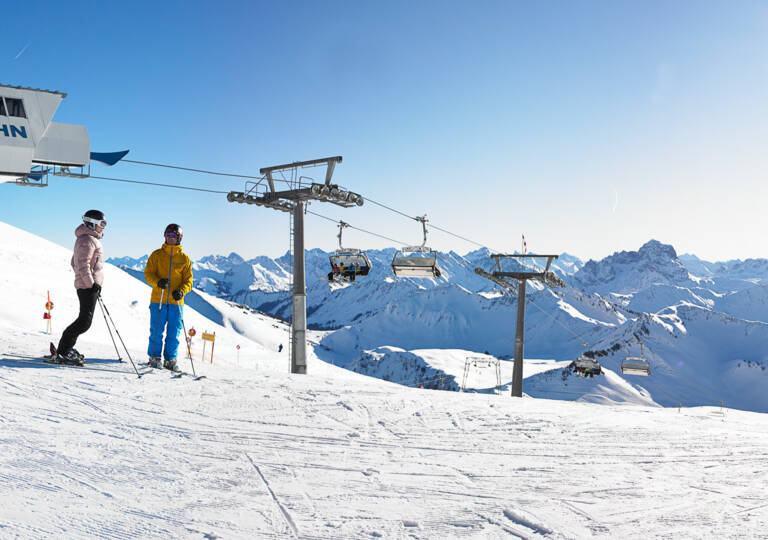 Skifahren am Diedamskopf (c) Alex Kaiser - Diedamskopf Alpin Tourismus GmbH & Co KG